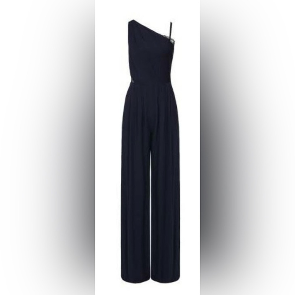 Reiss Navy Wide Leg Jumpsuit